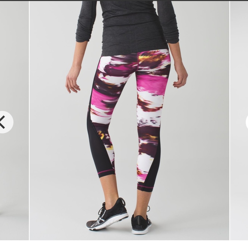 LULULEMON Pace Tight *Full-on Luxtreme size 4 berry pink multicolour legging